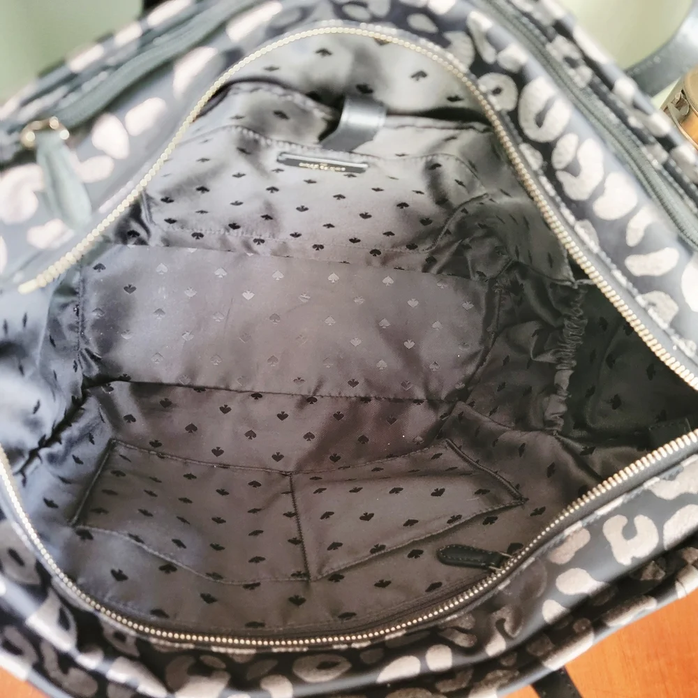 Kate Spade K9308 Chelsea Large Metallic Leopard Nylon Tote Bag